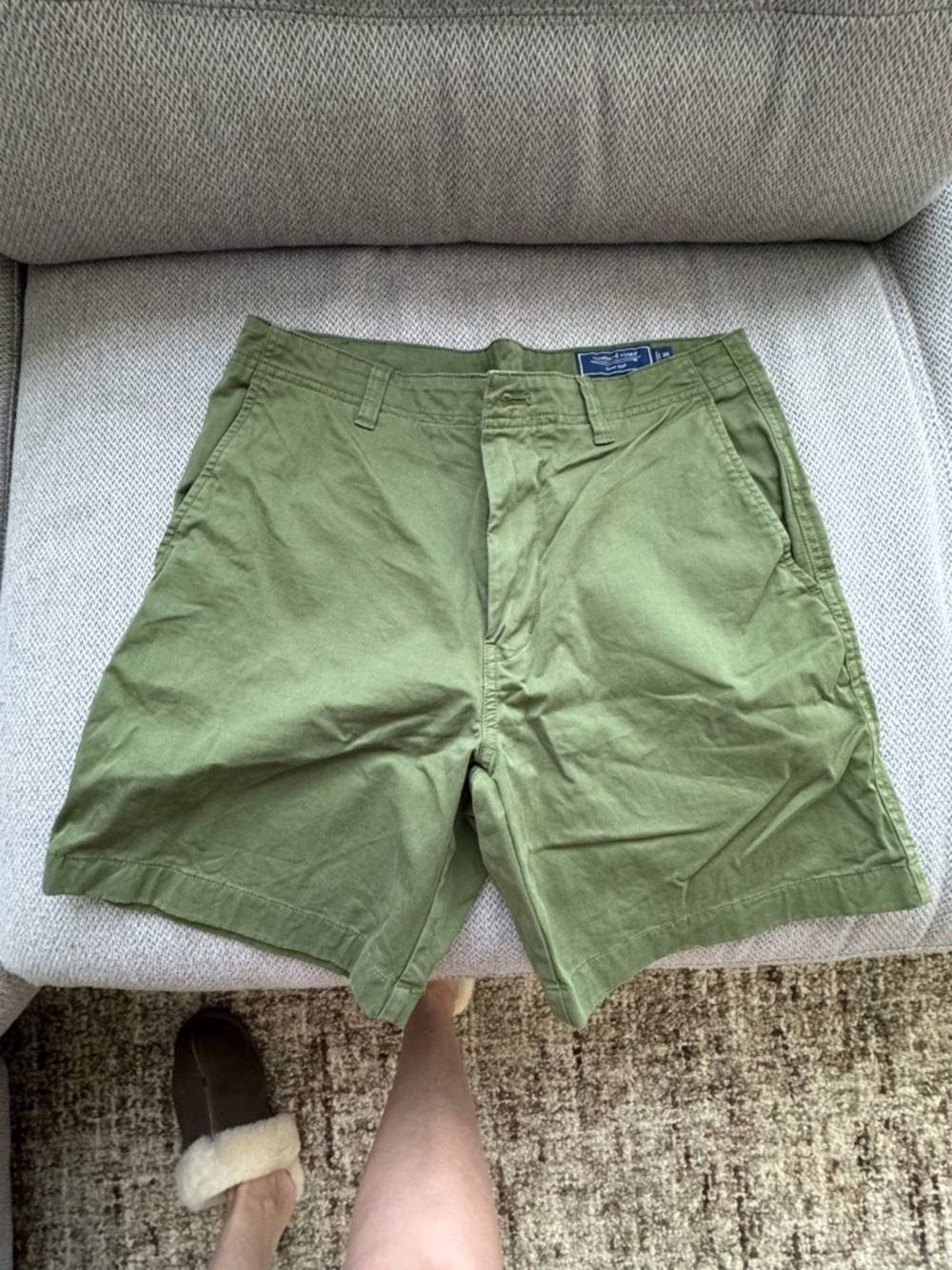 Vineyard Vines Olive Green Flat Front Men’s Shorts